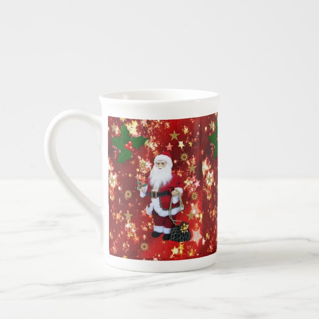 Taza De Porcelana Navidades Mug, Santa, Feliz Navidad (Izquierda)