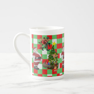 Taza De Porcelana Navidades Mug, Santa, Feliz Navidad