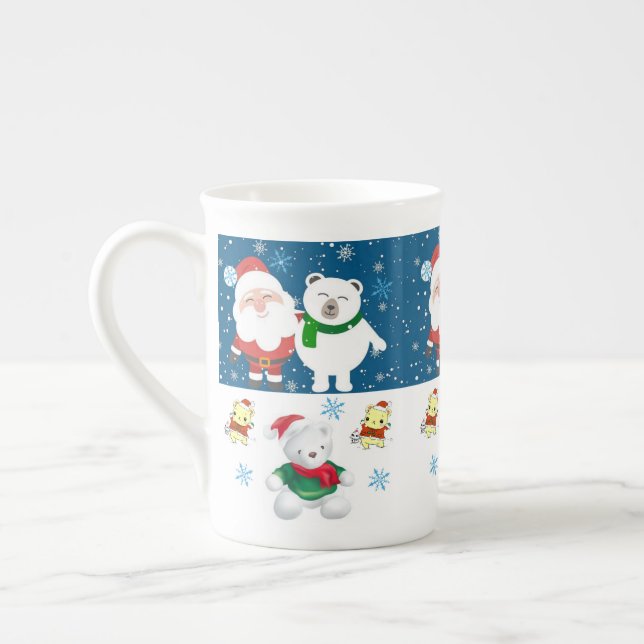 Taza De Porcelana Navidades Mug, Santa, Feliz Navidad Teddy Bear (Izquierda)