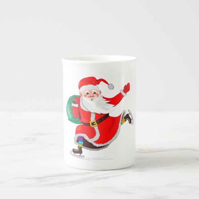 Taza De Porcelana Navidades Mug Santa Gift (Frente)