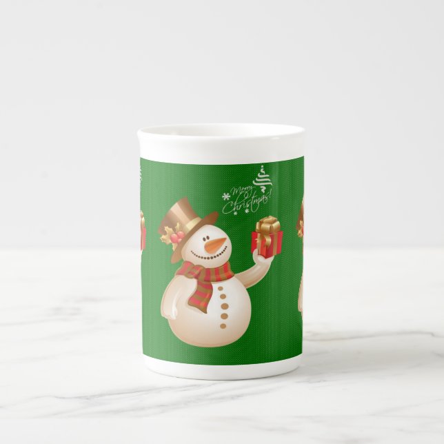 Taza De Porcelana Navidades Mug Snowman (Frente)