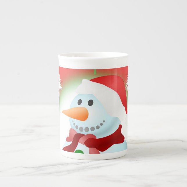 Taza De Porcelana Navidades Mug Snowman (Frente)