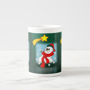 Taza De Porcelana Navidades Mug Snowman
