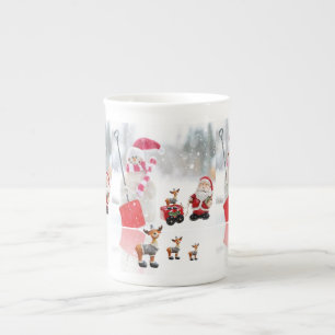 Taza De Porcelana Navidades Mug Snowman