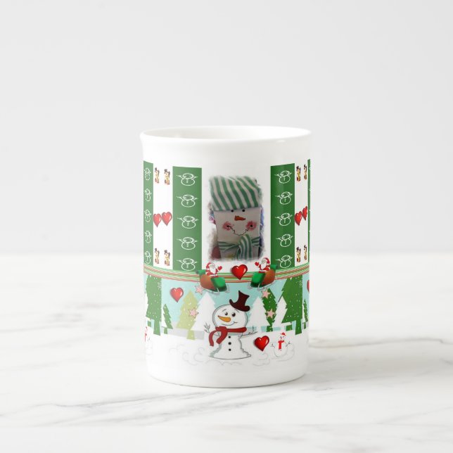 Taza De Porcelana Navidades Mug Snowman (Frente)