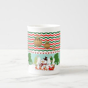 Taza De Porcelana Navidades Mug Snowman