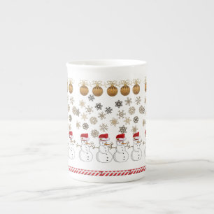 Taza De Porcelana Navidades Mug Snowman