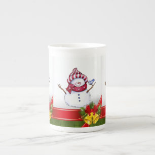 Taza De Porcelana Navidades Mug Snowman