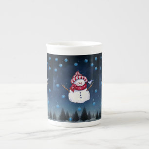 Taza De Porcelana Navidades Mug Snowman