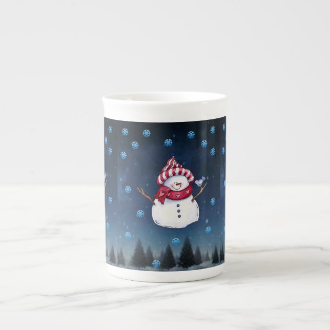 Taza De Porcelana Navidades Mug Snowman (Frente)