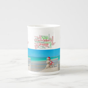 Taza De Porcelana Navidades Mug Snowman