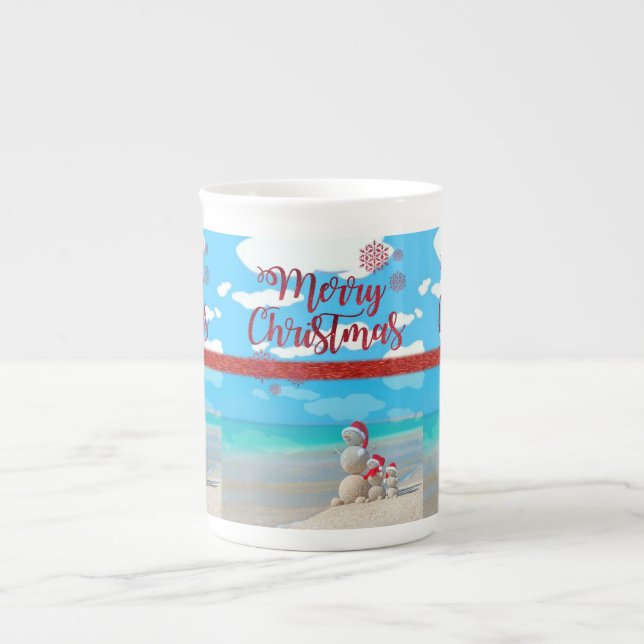 Taza De Porcelana Navidades Mug Snowman (Frente)