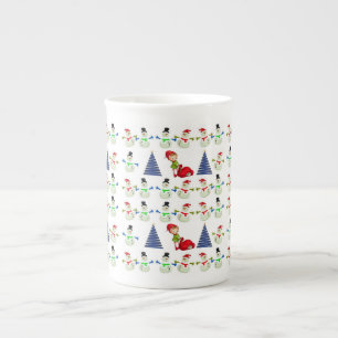 Taza De Porcelana Navidades Mug Snowman