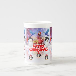 Taza De Porcelana Navidades Mug Snowman
