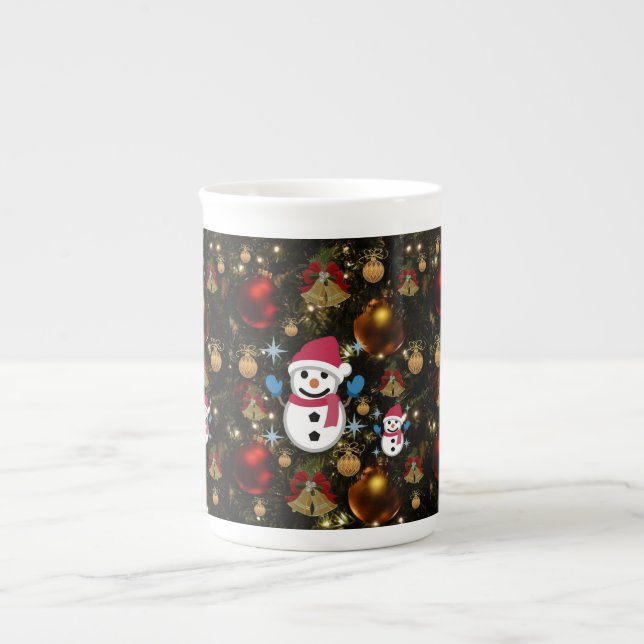 Taza De Porcelana Navidades Mug Snowman (Frente)