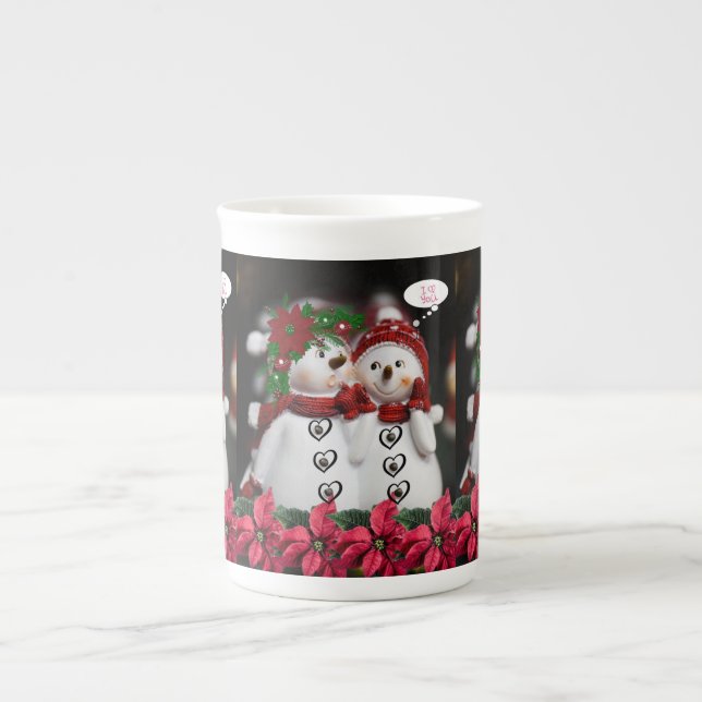 Taza De Porcelana Navidades Mug Snowman (Frente)