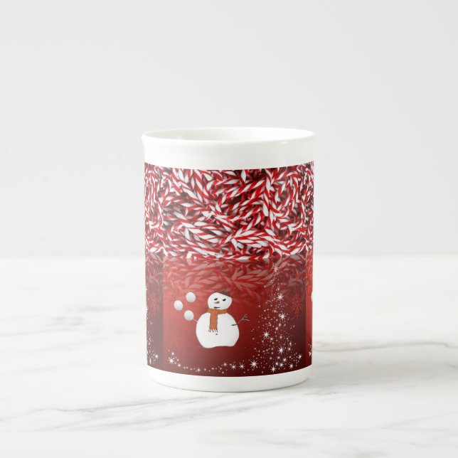 Taza De Porcelana Navidades Mug Snowman (Frente)