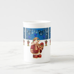 Taza De Porcelana Navidades Mug, Snowman, Feliz Navidad