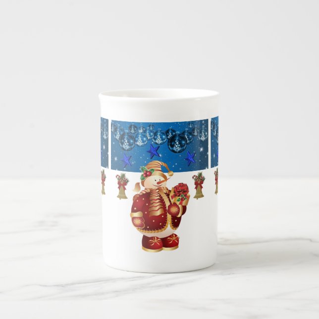 Taza De Porcelana Navidades Mug, Snowman, Feliz Navidad (Frente)