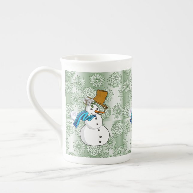 Taza De Porcelana Navidades Mug, Snowman, Feliz Navidad (Izquierda)
