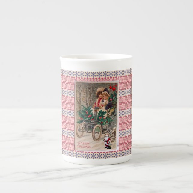 Taza De Porcelana Navidades Mug, Vintage (Frente)