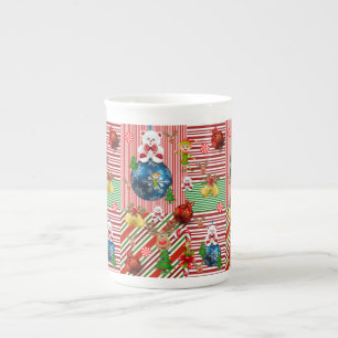 Taza De Porcelana Navidades Mug, Vintage, Merry Christmas Teddy Bear
