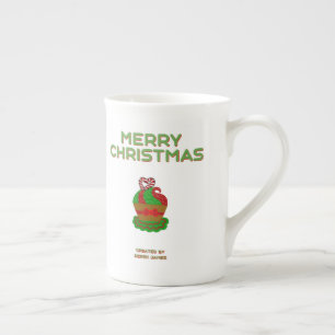 Taza De Porcelana Navidades quequito hueso tazón chino