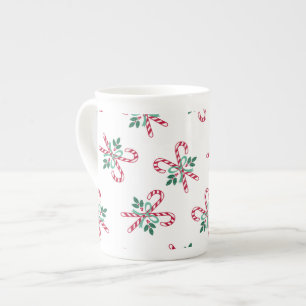 Taza De Porcelana navidades retro caña de caramelo