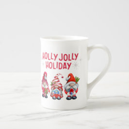 Taza De Porcelana Navidades singulares de Holly Jolly Holiday Gnomes