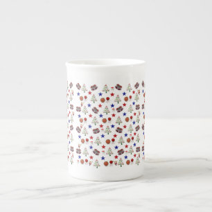 Taza De Porcelana Navidades tapan árboles navideños