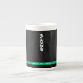 Taza De Porcelana Negro moderno personalizado