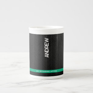 Taza De Porcelana Negro moderno personalizado