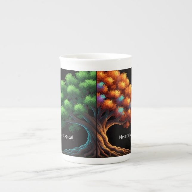 Taza De Porcelana Neurotypical vs. Neurodiverse (Frente)