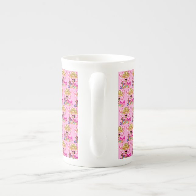 Taza De Porcelana Niña bebé de rosa (Espalda)