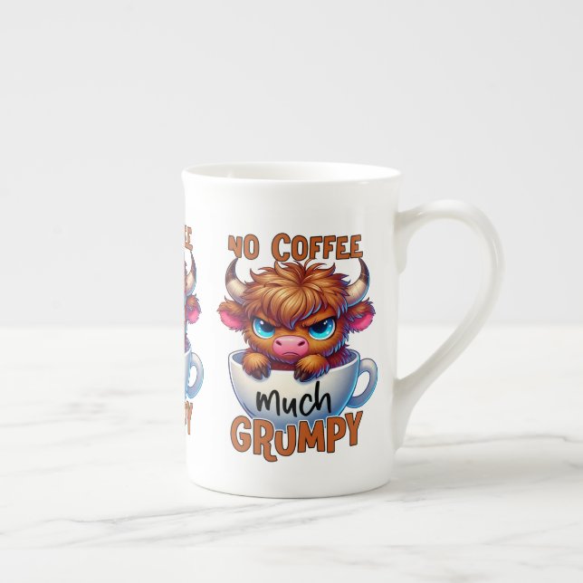 Taza De Porcelana No Coffee Much Grumpy  (Derecha)