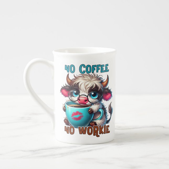 Taza De Porcelana No Coffee No Workie  (Izquierda)