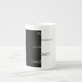 Taza De Porcelana No Hay Tesoro Dentro – No Toques Cuaderno