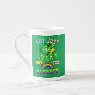 Taza De Porcelana No Sólo Suerte, Sino También Bendecida.