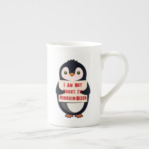 Taza De Porcelana No soy bajo, soy tamaño pingüino