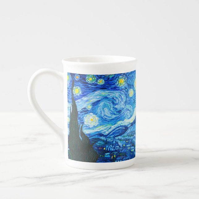 Taza De Porcelana Noche Van Gogh Starry (Izquierda)