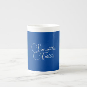 Taza De Porcelana Nombre de escritura a mano minimalista profesional