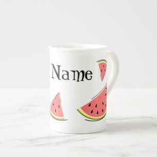 Taza De Porcelana Nombre de las piezas de sandía