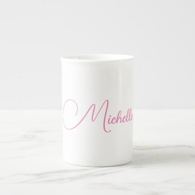Taza De Porcelana Nombre moderno y profesional de la escritura a man (Frente)
