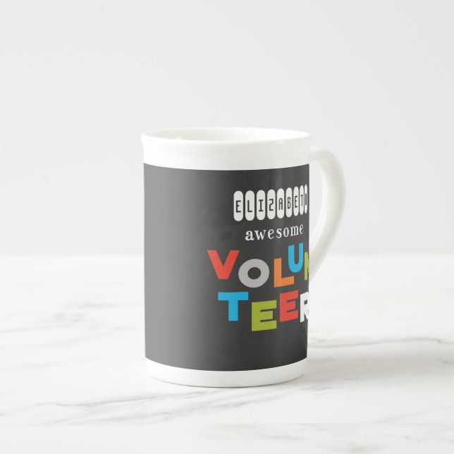 Taza De Porcelana Nombre personalizado, asombrosa Apreciación del vo (Derecha)