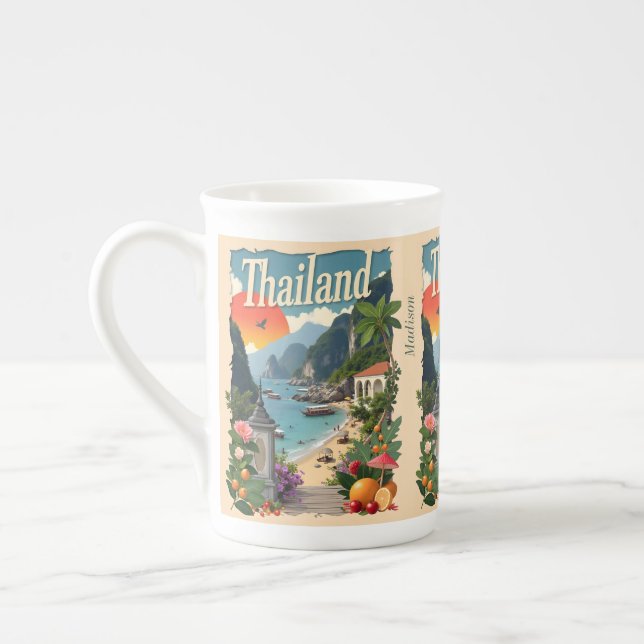 Taza De Porcelana Nombre personalizado Tailandia (Izquierda)