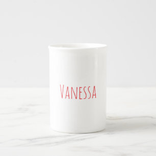 Taza De Porcelana nombre profesional de caligrafía clásica personali