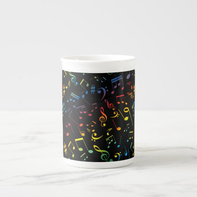 Taza De Porcelana Notas musicales 5 (Frente)