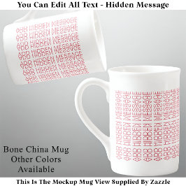 Taza De Porcelana Novedad del mensaje oculto 149PW de su Personaliza