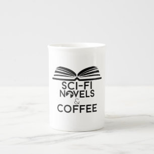 Taza De Porcelana Novelas de Ciencia Ficción y Café