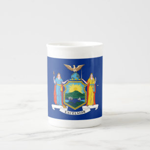 Taza De Porcelana Nueva York: El Estado Imperial, bandera de la Gran